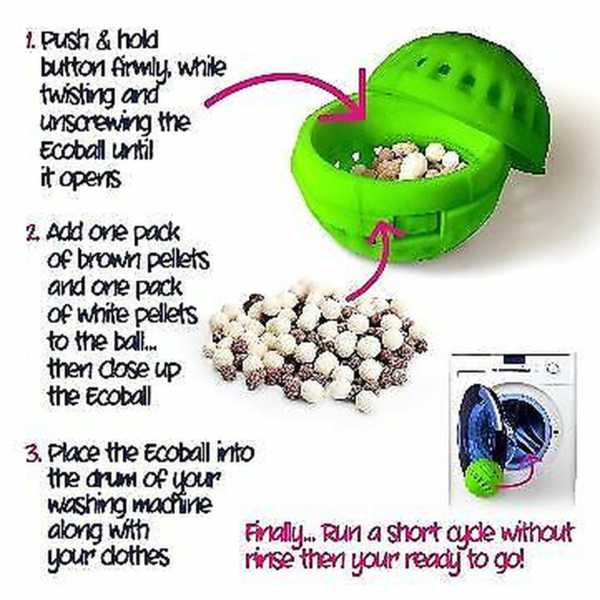 Ecozone Fragrance-Free Laundry Ecoballs 250 Washes - Sensitive Skin Laundry